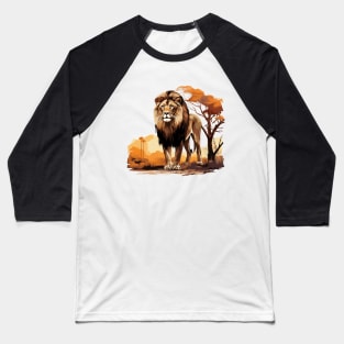 Wild African Lion Baseball T-Shirt